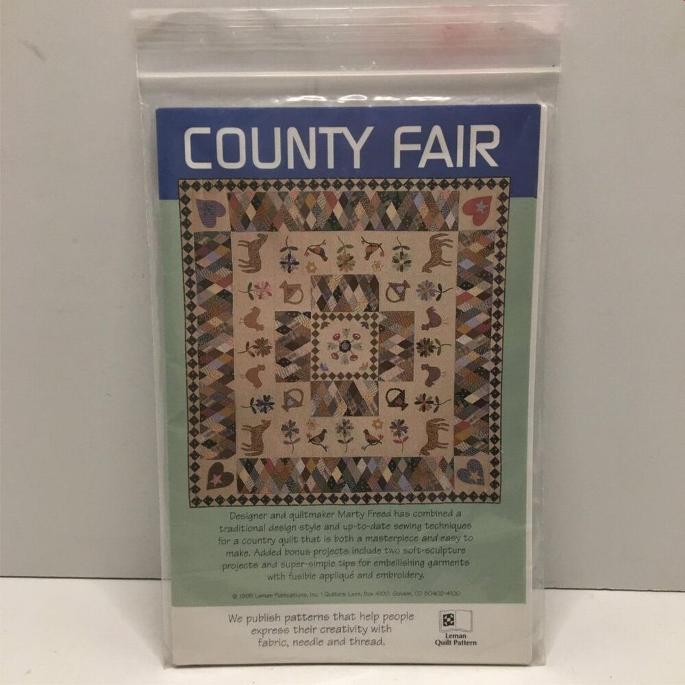 Quilts And Other Comforts County Fair Quilt Sewing Pattern Uncut 1995